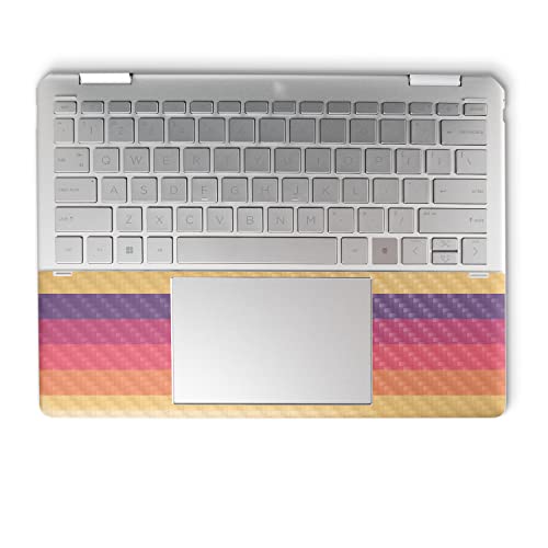 Image of MightySkins Carbon Fiber Skin Compatible with HP Spectre x360 14 inch (2022) Full Wrap Kit - Mellow Stripes | Protective Durable Textured Carbon Fiber Finish | Easy to Apply | Made in The USA