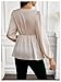 MakeMeChic Women's Maternity Tops Twisted V Neck Lantern Sleeve Peplum Shirts Pregnancy Work Clothes Apricot Large