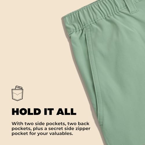 Image of Chubbies Everywear Men's Shorts - Mens Shorts Casual 6in Inseam, Elastic Waist, Water-Resistant, Zipper Pocket