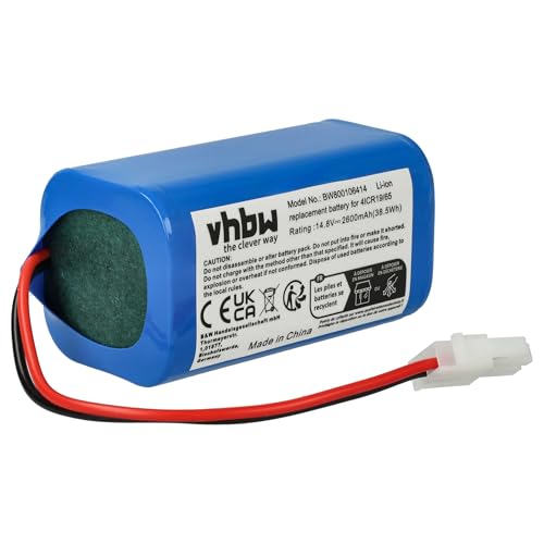vhbw batteria compatibile con Dibea D960, GT200, GT9, V750, V780, V780s, V870 aspirapolvere home cleaner (2600mAh, 14,8V, Li-Ion)