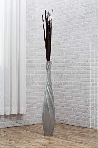Image of Leewadee Large Floor Vase 34 inches Mango Wood for Pampas Grass, Dried Flowers