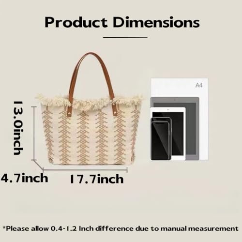 Hobo Bag for Women,Color-Block Beach Shoulder Bag with Magnetic Closure,Reusable Shopping Tote for Vacation Outings2