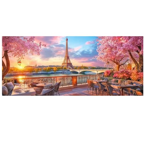 Puzzle Perle Diamant Adulte Tour Eiffel 110x50cm | Idée Cadeau Loisirs Créatifs