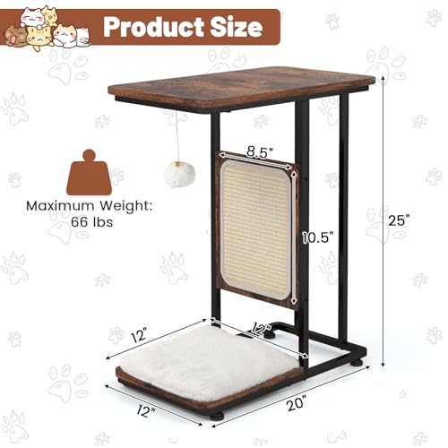 Mesa lateral y árbol para gato C-shaped moderna miniatura 4
