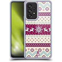 Head Case Designs Off-White Fair Isle Winter Prints Gel Case [Military Grade Protection] Compatible with Samsung Galaxy A53 5G 2022