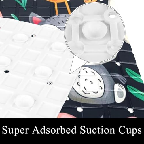 Tapis de bain séchage rapide en PVC avec ventouses de fixation - 4