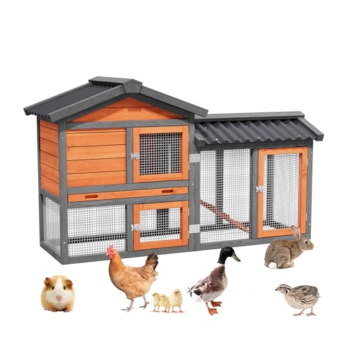 Wooden Duck Coop Outdoor Indoor,Chicken Coop,Hen House Poultry Quail Cage