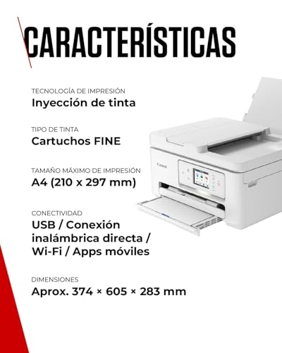 Miniatura 6 de Canon PIXMA TS7750i – Impresora Multifunción, Copiadora y Escáner para Uso Doméstico | Conexión Inalámbrica Desde tu Smartphone | con PIXMA Print Plan