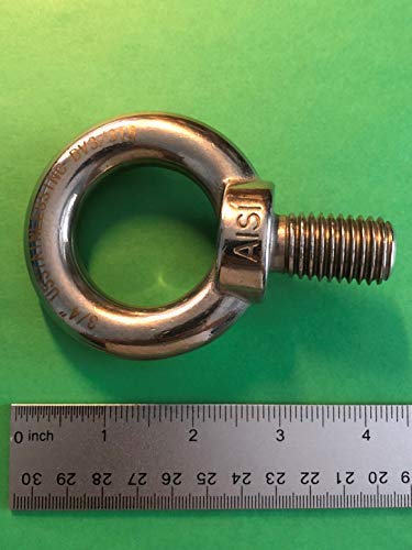 US STAINLESS Stainless Steel 316 3/4" Lifting Eye Bolt 3/4" UNC Marine Grade Pitch of 10