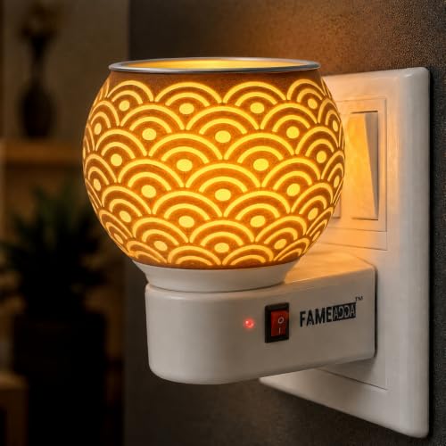 Image of Kapoor Dani Electrical Camphor /Essential Oil Diffuser Machine /Electric Camphor Diffuser Burner for Pooja /Camphor Diffuser Burner Machine /Night lamp for Home /Office