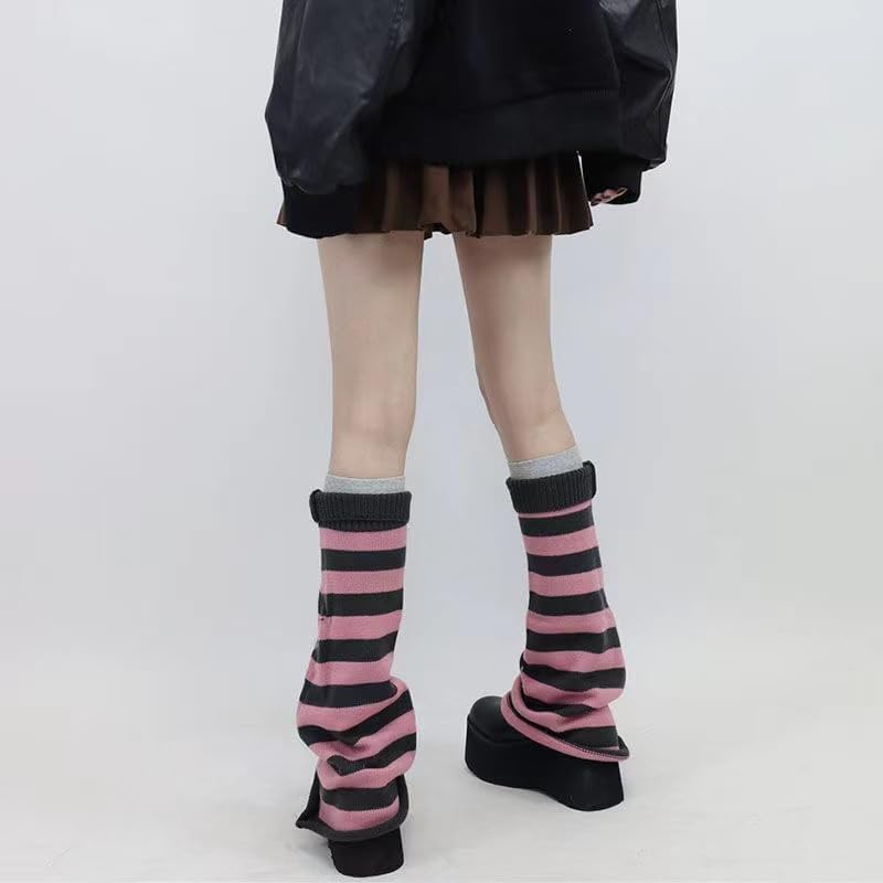 Miniatura 5 de Japanese Harajuku Long Socks Cute Y2k Leg Warmers for Women Preppy Punk Knit Leggings Gaiters kawaii Gothic Accessories