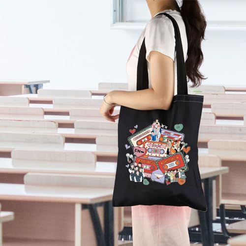 K-POP Music Travel Shopping Bag Kpop Album Lover Reuseble Bag South Korea Star Team Fans Gift (PO-LOVE-BK) - Image 4