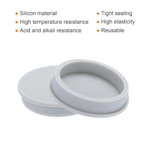 Image of MECCANIXITY High Temp Silicone Plug Mount Dia 83.6mm /3.29 Inch T Shaped Rubber Stopper Hole Plugs for Powder Coating Plating Waterproof Sealing Plugs Grey Pack of 1(OD 90mm /3.54 Inch)