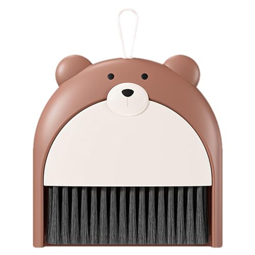 Mini-Kehrschaufel und Besen, Set – Mini-Hand-Kehrschaufel mit Reinigungsbürstenkombination, Desktop-Mini-Besen, Kehrschaufel-Set, kleine Cartoon-Reinigungsbürste, Tisch, Haushaltsreinigungswerkzeuge