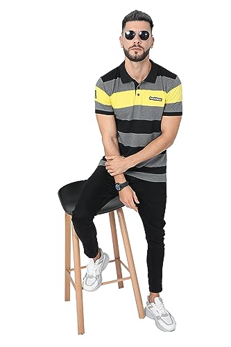 Image of fanideaz Branded Mens Half Sleeve Cotton Striped Polo T-Shirt for Mens || Polo Tshirt for Men || Branded Tshirt for Men