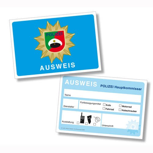 Preisvergleich Produktbild PARTY DISCOUNT Dienstausweis Polizei, 6 Stück
