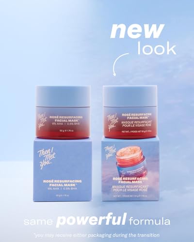 Then I Met You Rosé Resurfacing Facial Mask, Nourishing & Brightening Face Treatment with AHA, BHA & Resveratrol, Vegan & Clean Skincare, 1.76 oz - Image 3