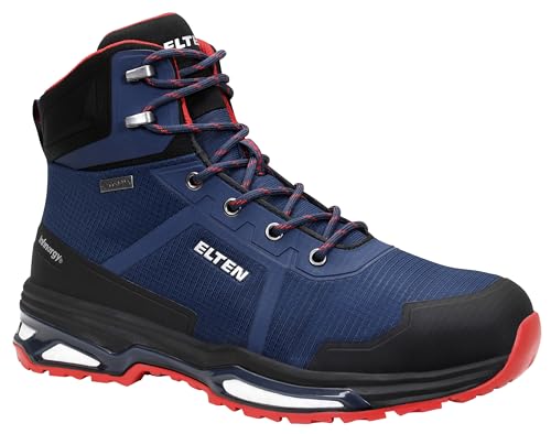 ELTEN BENTE XXE GTX blue Mid ESD S3, Sicherheitsschuhe für Herren, leicht, Stahlkappe, Obermaterial: Textil, Innenfutter: GORE-TEX, Gr. 43