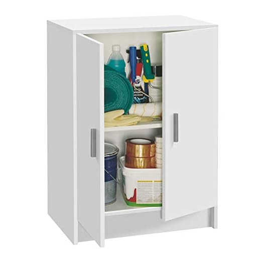 Habitdesign 005149O - Mueble Armario Multiusos bajo 2 Puertas, Color Blanco, Medidas: 80 x 59 x 37 cm de Fondo