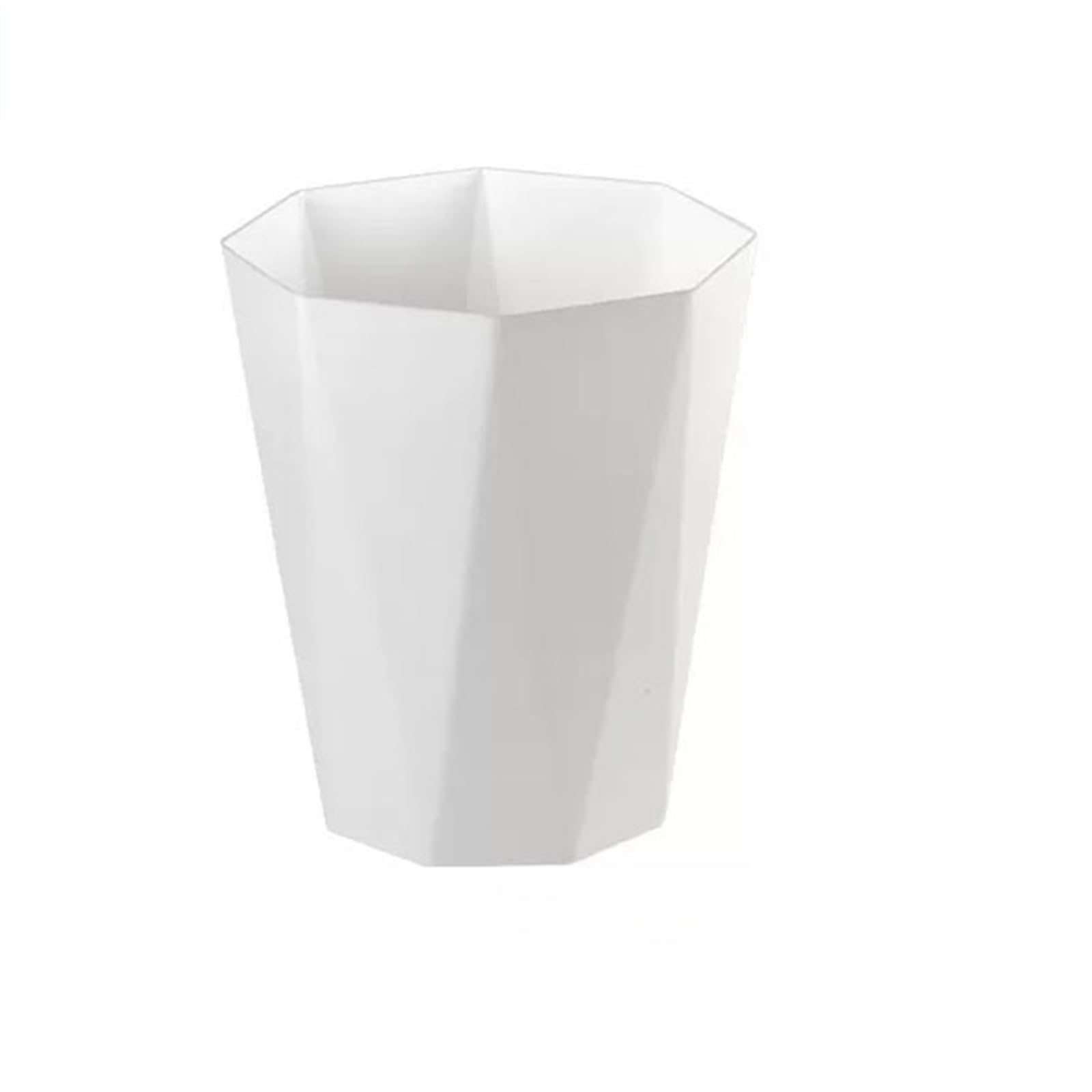 Grande poubelle créative sans couvercle blanche au design épuré