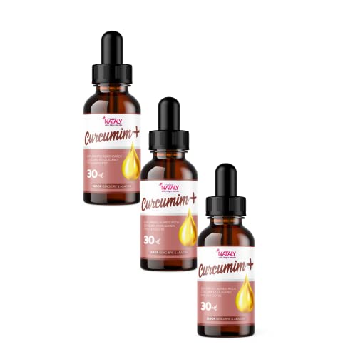 Kit Com 3 - Curcumina em Gotas Curcumim+ I Cúrcuma e Colágeno Tipo II 30ml Nataly