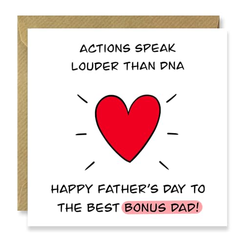 Step Dad Fathers Day Card Bonus Dad card Card for Father-in-law for Bonus Father from Stepson from Stepdaughter