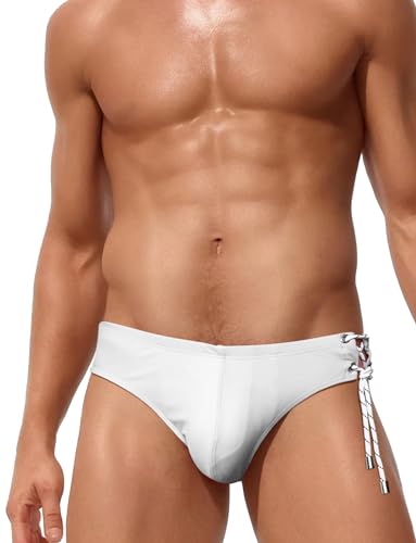 FEOYA Men's Swimwear String Bikini Underwear Low Rise Side Tie Briefs Beach Swimsuit Surfing Bathing Suit 2024