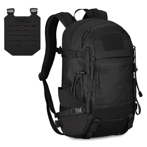 ROOT THREE 25L Tactical Backpack, Small Hiking Backpack with Expandable MOLLE Front and Laptop Sleeve, Biking Motorcycle Backpacks for Men by ROOT THREE - Used condition - US$41.03