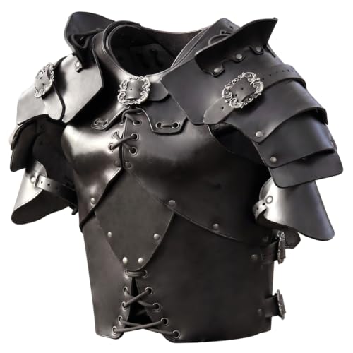 Armadura medieval de cuero para cosplay: el disfraz cómodo de Halloween negro