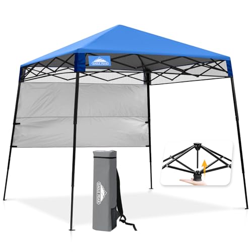 EAGLE PEAK 8x8 Pop Up Canopy Tent with Sidewall, Compact...