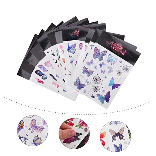 minkissy 24 Folhas Adesivos De Tatuagem De Borboleta 3D Tatuagens De Borboleta Tatuajes Temporais Ad