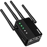 Die Vier externen Dualband, Antennen des R1206 (3x2dBi für 2,4GHz und 3x3dBi für 5GHz) gewährleisten eine unglaublich hohe WLAN-Reichweite und -Stabilität.