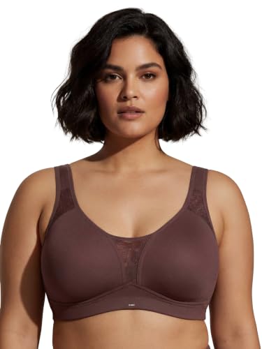 Image of SOIE Women's Full Coverage Minimizer Bra|Non Wired, Non Padded, Triple Layered Cups|Breathable Stretch Cotton with Lace & U-Back Support