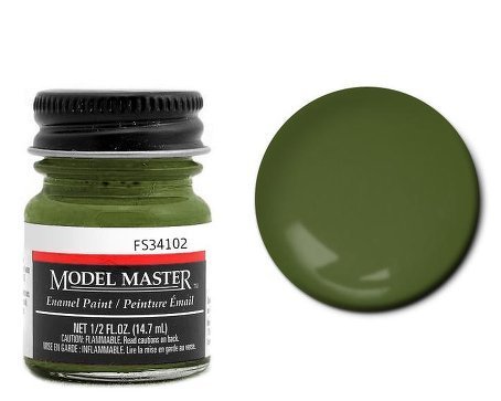 Testor Corp. Medium Green Enamel Paint .5 oz bottle FS 34102