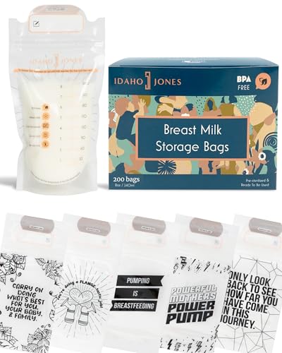 Image of Breastmilk Storage Bags, Pump & Freeze Breast Milk, Bolsas de Leche Materna, Bolsitas de Almacenamiento - 8 Ounce, 200 Count