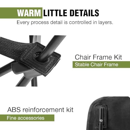 Image of Lyrovo Portable Folding Camping Chair High Back | 90 to 145 Degree Adjustable Compact Lightweight | Foldable Chair for Camping, Beach, Picnic & Balcony