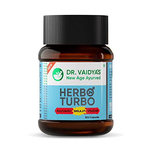 DR. VAIDYA’S new age ayurveda Herbo 24 Turbo | Ayurvedic Shilajit capsules for Men | Stamina & Endurance| Supports Vitality | Helps Enhance Metabolism | Pack of 1 | 30 capsules DR. VAIDYA’S new age ayurveda Herbo 24 Turbo | Ayurvedic Shilajit capsules for Men | Stamina & Endurance| Supports Vitality | Helps Enhance Metabolism | Pack of 1 | 30 capsules