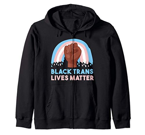 Black Trans Lives Matter Transgender Awareness Activism Felpa con Cappuccio