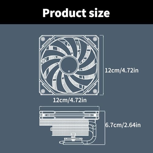 Avejjbaey Refrigeración de CPU Enfriador de vacío refrigerado por aire IS-67-XT Ventilador silencioso con alta eficiencia para - imagen 3