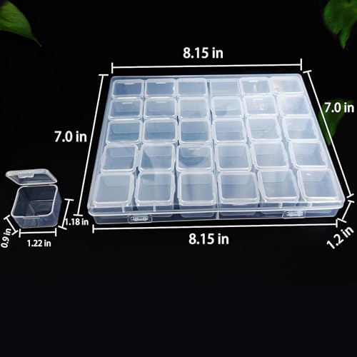 Image of 30 in 1 Diamond Art Storage Containers with Lids,Transparent Bead Organizer Box,Diamond art accessories-divided storage box,Jewelry Storage Case, Portable Labeled Trays for Home & Travel