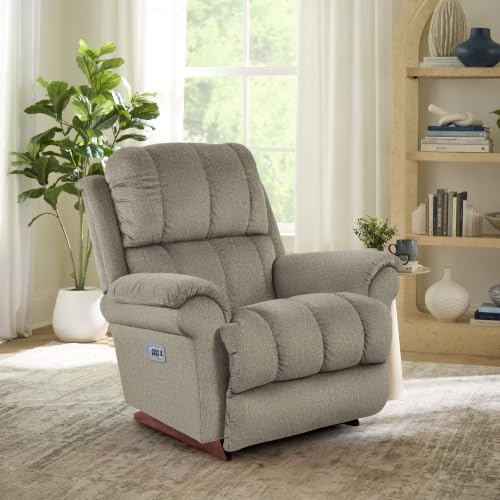 Image of La-Z-Boy Neal Power Rocking Recliner with Headrest & Lumbar, Marble | Fully Adjustable Comfort on a Larger Scale