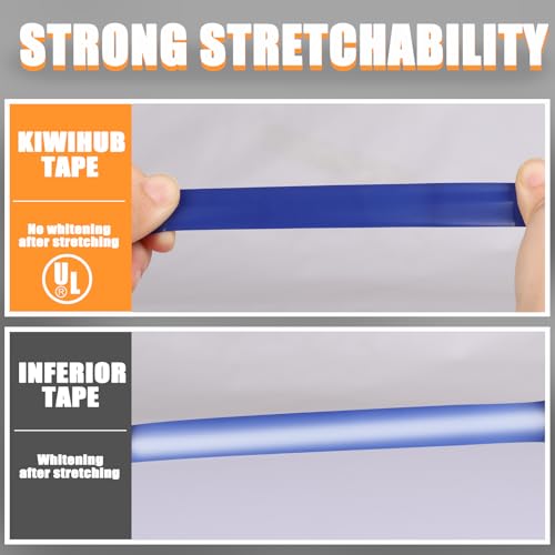 Image of Blue Electrical Tape, UL Approved, Industrial Grade Vinyl Electrical Insulating Tape, Electric Tape for Improvement Electrical Equipment, 0.7in X 33ft (6 Pack)