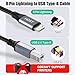 AGVEE 5ft Lightning OTG MIDI Cable USB Type-B Cord Compatible with iPhone iPad iOS for Electronic Music Instrument, Piano, Midi Controller, Midi Keyboard, Audio Interface Recording, Dark Gray