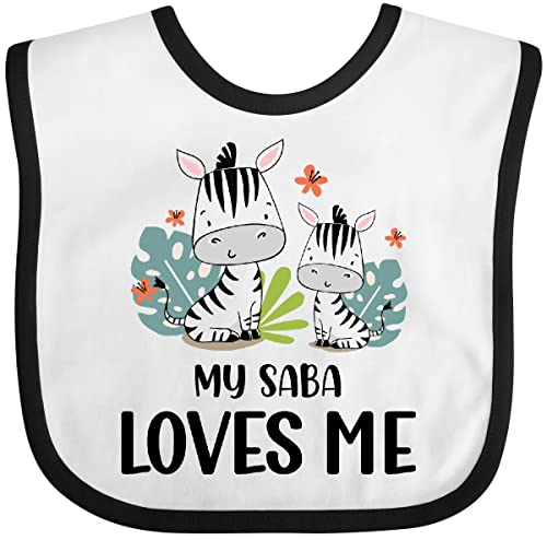 inktastic Zebra My Saba Loves Me Baby Bib