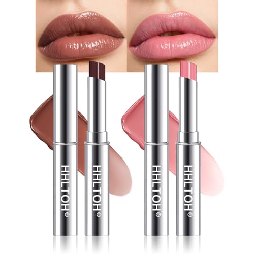 Image of Deep Berry & Dusty Pink Honey Tinted Lip Balm for Women, Hydrating Lip Oil Stick Lip Gloss Lipstick for Mature Skin, Sheer Moisturizing Lip Tint Balm with Natural Shine, Vegan & Cruelty-Free