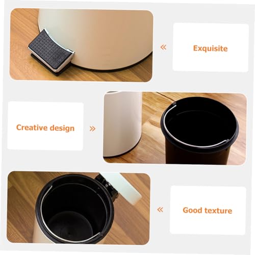 Caneca de basura con pedal y tapa para baño miniatura 6