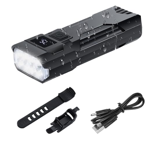 Bocina de Bicicleta para Adultos, Luces Recargables para Bicicleta, Impermeables, Ahorro de energía, iluminación Blanca Brillante, a Prueba de Golpes, Accesorios de Scooter eléctrico de Haz Alto
