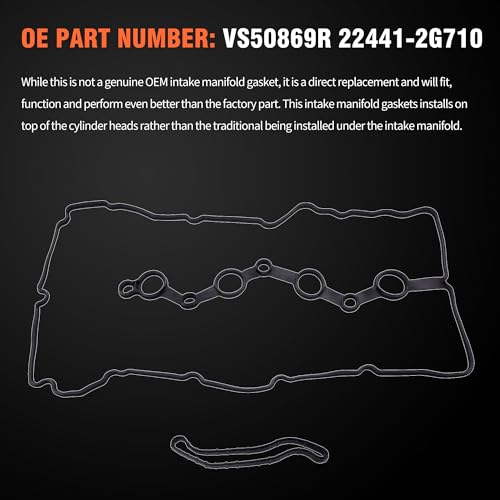 Image of HiSport Valve Cover Gasket Seal - Compatible with Hyundai Santa Fe Sport Sonata Tucson Compatible with Kia Optima Sorento Sportage 2.0L 2.4L 2010-2016 - Replace VS50869R