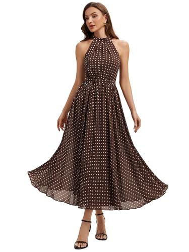 Robe d'invité de mariage en mousseline fine et coupe midi raffinée EG02699