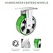 Humagineer 6 Inch Industrial Fixed Casters, Heavy Duty Industrial Grade Caster, Maintenance-Free Aluminum Core PU Wheels 2500 LBS, Durable Rigid Casters Wheels for Industrial, Equipment